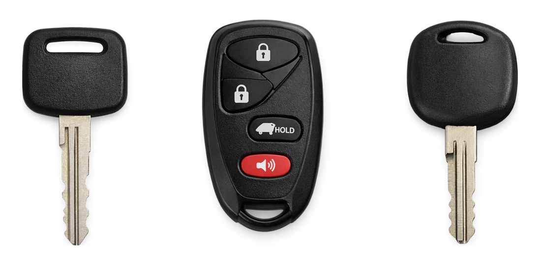 Traditional ignition key, key fob and transponder key